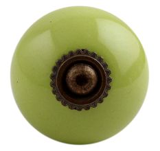 Lime Round Antique Fitting Ceramic Cabinet Knob